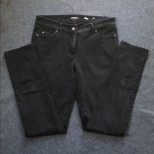 J. McLaughlin black distressed straight leg Jean